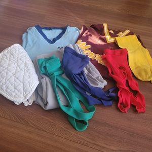 Vintage baseball uniforms.